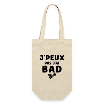 Je Peux Pas J'ai Badminton - Sac à bouteille - nature - Devant