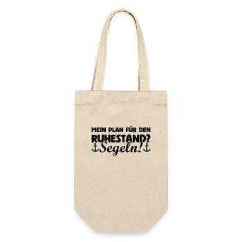 Mein Plan Für Den Ruhestand? Segeln! - Geschenkbeutel für Flaschen - Natur - Vorne