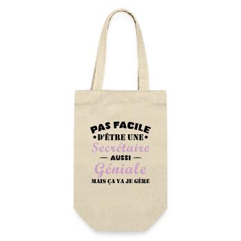 Secrétaire géniale cadeau drôle secrétaire - Sac à bouteille - nature - Devant