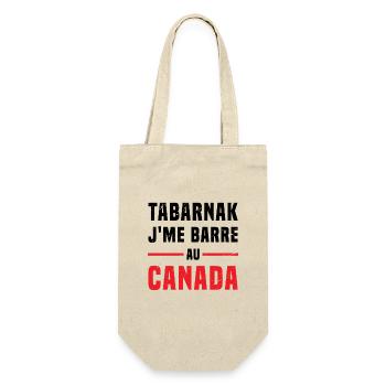 TABARNAK Je Me Barre Au Canada Humour - Sac à bouteille - nature - Devant