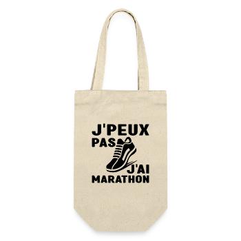 Je Peux Pas J'Ai Marathon Humour Marathon - Sac à bouteille - nature - Devant