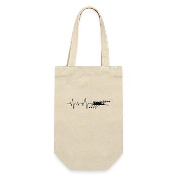 Heartbeat Rowing Rowing Gift Rowing Machine - Gift Bag for Bottles - nature - Front