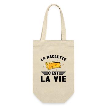 La Raclette C est La Vie Humour Raclette Fromage - Sac à bouteille - nature - Devant