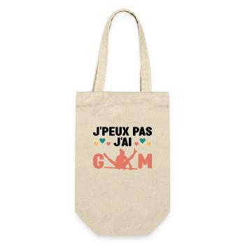 J'Peux Pas J'ai Gym Cadeau Femme gymnaste - Sac à bouteille - nature - Devant