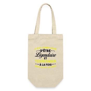 Légendaire Et Tennisman Cadeau Tennis Drôle - Sac à bouteille - nature - Devant