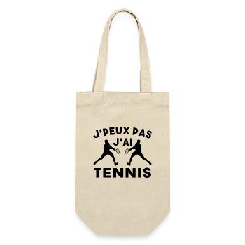 Je Peux Pas J'ai Tennis Idée Cadeau Drôle Homme - Sac à bouteille - nature - Devant