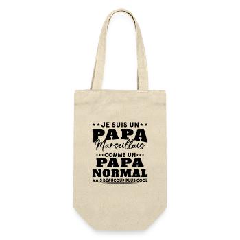 Papa Marseillais Humour Cadeau De Noël - Sac à bouteille - nature - Devant