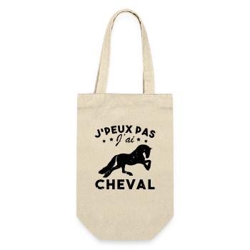 I Can't I Horse Gift Humor - Geschenkbeutel für Flaschen - Natur - Vorne