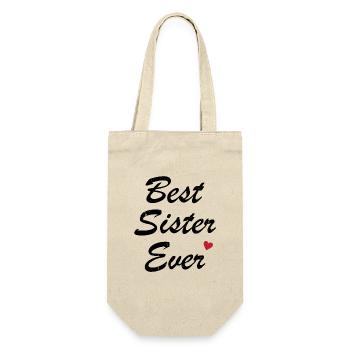 Best Sister Ever Best Sister Humor Gift - Gift Bag for Bottles - nature - Front