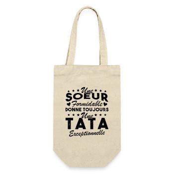 Une Sœur formidable donne une Tata exceptionnelle - Sac à bouteille - nature - Devant