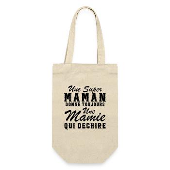 Super Mom Gives Granny Humor - Gift Bag for Bottles - nature - Front