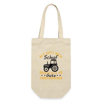 Als gott mich schuf brauchte er gute traktorfahrer - Geschenkbeutel für Flaschen - Natur - Vorne
