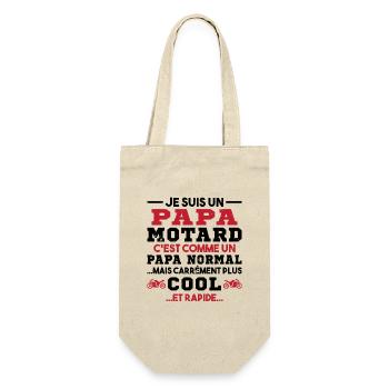 Homme Papa Motard Humour Cadeau motocycliste - Sac à bouteille - nature - Devant