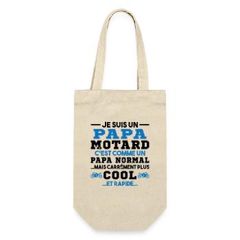 Homme Papa Motard Humour Cadeau motocycliste - Sac à bouteille - nature - Devant