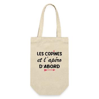 Les copines et l'apéro d'abord - Sac à bouteille - nature - Devant
