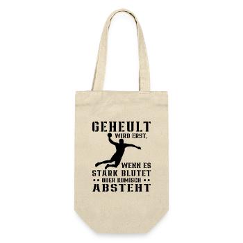 Handball Nix Für Weicheier Geschenk Für Handballer - Geschenkbeutel für Flaschen - Natur - Vorne