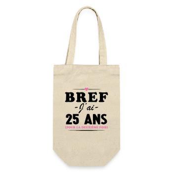 50 ans Anniversaire 25 ans Pour La Deuxième Fois - Sac à bouteille - nature - Devant
