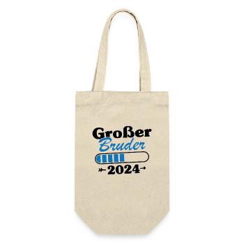 Großer Bruder Loading 2024 - Geschenkbeutel für Flaschen - Natur - Vorne