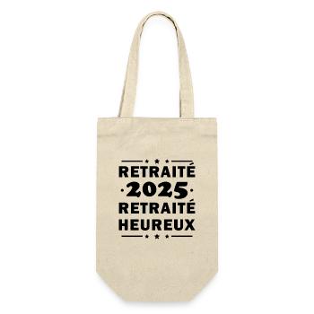 Cadeau retraite 2025 retraité heureux - Sac à bouteille - nature - Devant