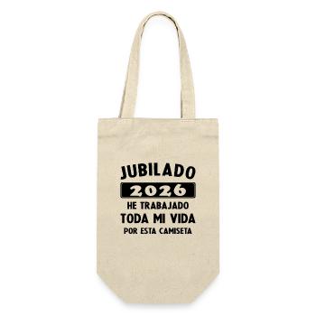 Retraité en 2026 / Retraité 2026 Cadeau d’humour - Sac à bouteille - nature - Devant