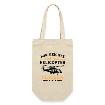 Mir reichts ich geh Helicopter - Geschenkbeutel für Flaschen - Natur - Vorne