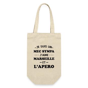 Faner Marseille und der Humor Marseillais Aperitif - Geschenkbeutel für Flaschen - Natur - Vorne