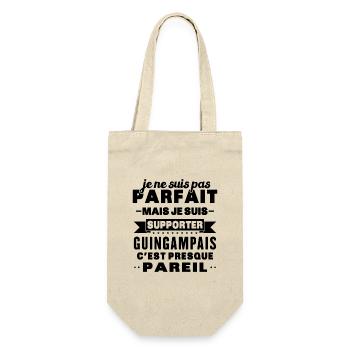 Nicht perfekt, aber ich bin ein Guingamp-Fan - Geschenkbeutel für Flaschen - Natur - Vorne