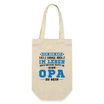 Nothing beats being a grandpa - Gift Bag for Bottles - nature - Front