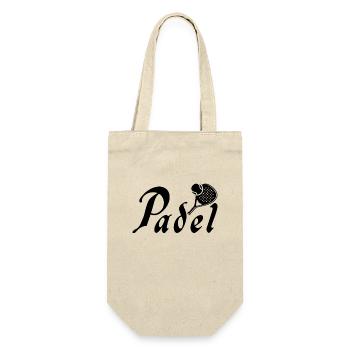 Padel Fun Padel Spieler Padelist - Geschenkbeutel für Flaschen - Natur - Vorne