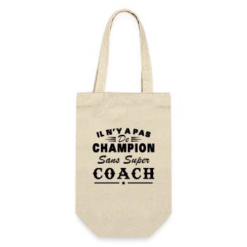 There is no champion without a great coach - Gift Bag for Bottles - nature - Front