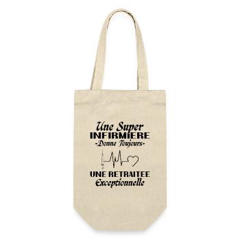 Humour infirmière retraitée, Cadeau retraite - Sac à bouteille - nature - Devant