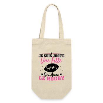 I'm just a girl who loves rugby - Gift Bag for Bottles - nature - Front