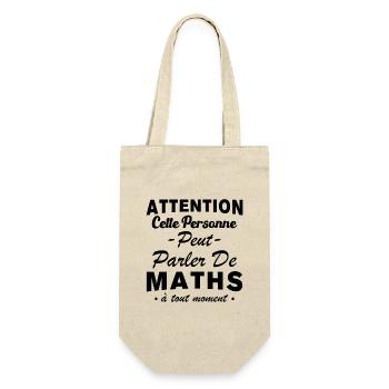 Diese Person kann jederzeit über Mathematik sprechen - Geschenkbeutel für Flaschen - Natur - Vorne