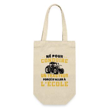 Born to drive a tractor forced to go to the eco - Gift Bag for Bottles - nature - Front