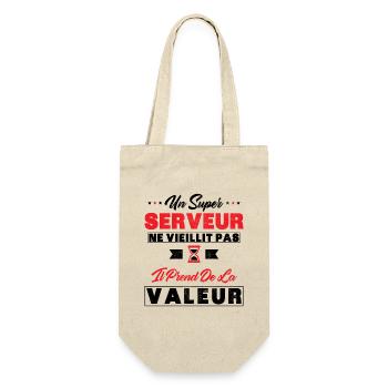 A Super Server does not age as a gift Server - Gift Bag for Bottles - nature - Front