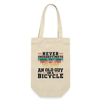 Never Underestimate An Old Guy On A Bicycle - Gift Bag for Bottles - nature - Front