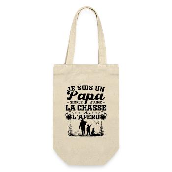 I'm a simple dad, I like hunting and aperitifs - Gift Bag for Bottles - nature - Front