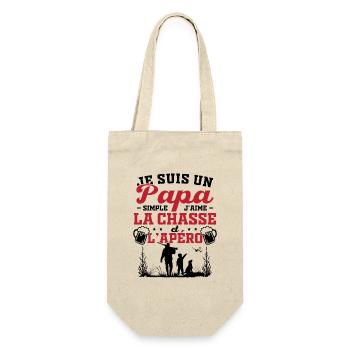 I'm a simple dad, I like hunting and aperitifs - Gift Bag for Bottles - nature - Front