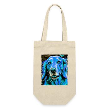 Portrait de chien Golden Retriever - Sac à bouteille - nature - Devant