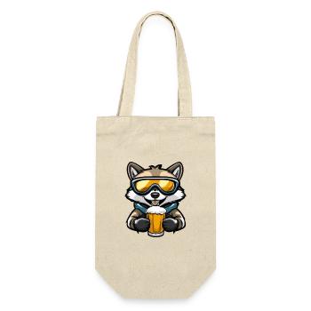 Raccoon après-ski bière bande dessinée - Sac à bouteille - nature - Devant