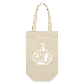 Bodybuilder Muscles Workout Gym - Gift Bag for Bottles - nature - Front