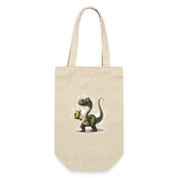 Dinosaur brontosaurus beer - Gift Bag for Bottles - nature - Front