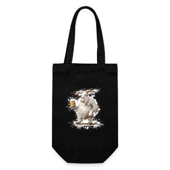 Mountain Goat Beer Funny - Gift Bag for Bottles - black - Front