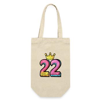 22 Number Crown - Gift Bag for Bottles - nature - Front