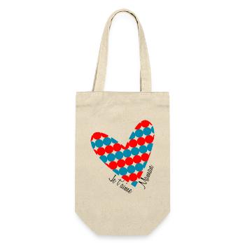 LIEBE. PAAR. ICH HABE GERADE GEHEIRATET. Junggesellinnenabschied. VALENTINSTAG. - Geschenkbeutel für Flaschen - Natur - Vorne