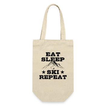 Eat Sleep Ski Repeat - Ski - Ski - Gift Bag for Bottles - nature - Front