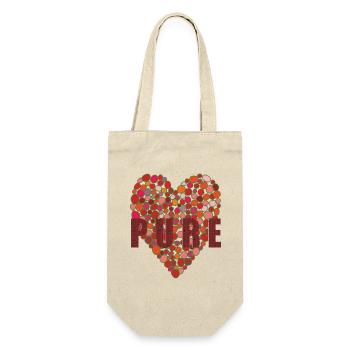 HEART PURE - Geschenkbeutel für Flaschen - Natur - Vorne