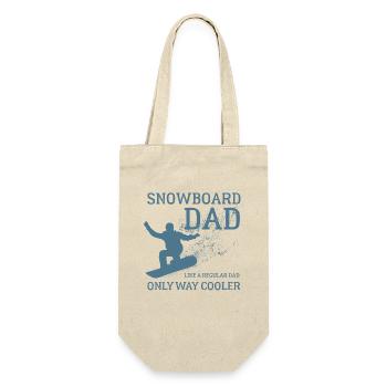 Snowboard Dad, Halfpipe, Winter Sports, Ski Holidays - Gift Bag for Bottles - nature - Front