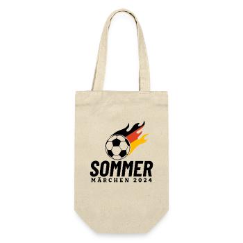 Sommermärchen 2024 Flamme Deutschland - Geschenkbeutel für Flaschen - Natur - Vorne