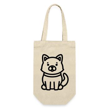 DOG - Gift Bag for Bottles - nature - Front